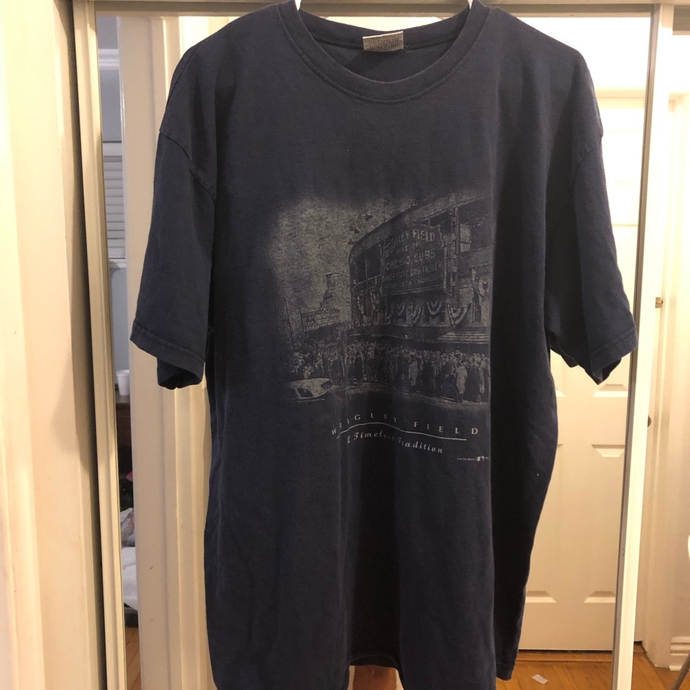 Wrigley Field T Shirt w/ permanent damage.